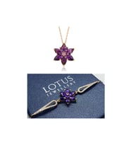 Lotus Çiçeği Bileklik Ve Kolye Seti 925 Ayar Gümüş Set