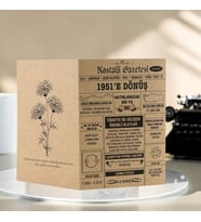 1951 Kraft Kutlama Kartı - Doğum Günü Kartı - Yıl Dönümü Kartı - Nostalji Gazetesi