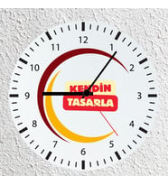Kendin Tasarla Cam Duvar Saati 30x30 cm - Kişiye Özel Logo ve Resim Baskılı Dekoratif Saat