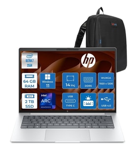 HP Elitebook 8G1I Intel Ultra7 255H 64GB Ddr5 2tb SSD Intel® Arc™ 140T Gpu Wuxga (1920X1200) IPS 300NIT WIN11PRO Taşınabilir Bilgisayar AD3S5ETP24+ZETTAÇANTA