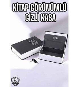 Northcity Büyük Boy Anahtarlı Kitap Görünümlü Gizli Çelik Kasa - Gizli Kitap Kasa