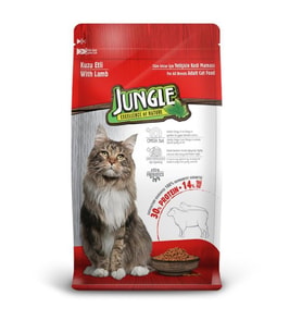 Jungle Yetişkin Kuzulu Kedi Maması 500 Gr (Kahverengi)