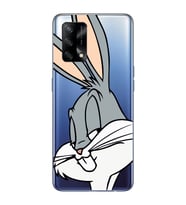 Oppo A74 Uyumlu Bugs Bunny Desenli Şeffaf Telefon Kılıfı