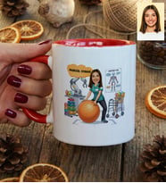 Kişiye Özel Karikatürlü Kadın Fizyoterapist Kupa Bardak Tıp Bayramı Hediyesi