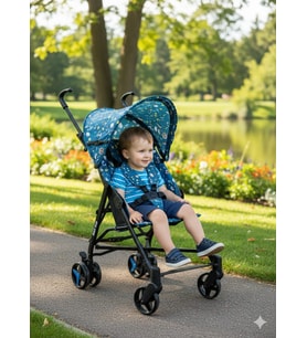 Maxi Taxi Cosmos Baston Bebek Arabası (Mavi)