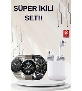 Akıllı Saat Kulaklık Seti Dokunmatik Ekran 5.0 Bluetooth Bağlantılı Sesli Görüşme