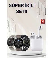 Akıllı Saat Kulaklık Seti Dokunmatik Ekran 5.0 Bluetooth Bağlantılı Sesli Görüşme