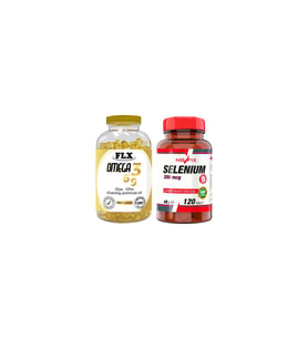 Flx Omega 3-6-9 Balık Yağı 180 Softgel   Nevfix Selenyum 200 Mcg 120 Tablet (Renksiz)