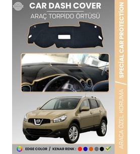 NİSSAN QASHQAİ J10 (2007-2013) Torpido Örtüsü Ön Göğüs Koruma Araca Özel Çatlamayı Önler Kaymaz
