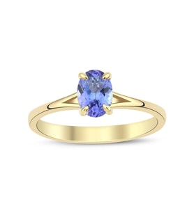 Tanzanite Oval Tektaş Yüzük