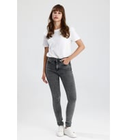 #KadınJean Kar Yıkama Gri Denim Skinny Fit Kesim Mira12 Rahat Kadın Jean Pantolon