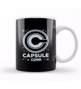 Dragon Ball Z Capsule Corporation Christmas Snow Logo Kupa Bardak Porselen