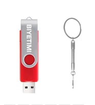 Biyetimi Çok Fonksiyonlu USB Flash Bellek OTG 2.0 64 GB Kırmızı