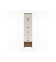 Hyperion Dolap 2 Raflı 5 Çekmeceli 2 Kapaklı 60x44x243 Çam-Aytaşı