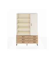 Hyperion Dolap 8 Raflı 6 Çekmeceli Tek Kapaklı  132x44x195 Aytaşı-Aytaşı/Çam