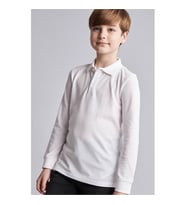 Defacto Uzun Kollu Beyaz Erkek Çocuk Polo Yaka T-shirt L0288A6/WT34