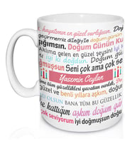 Kişiye Özel Sevgiliye Özel Doğum Günü Kupa Bardak