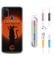 Samsung M21 M22 M23 M30 M31S M32 Kılıf Kablo Koruma Spiral Silikon Catrudo 1679