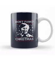 Dads Army Don't Panic Christmas Knit Pattern Kupa Bardak Porselen
