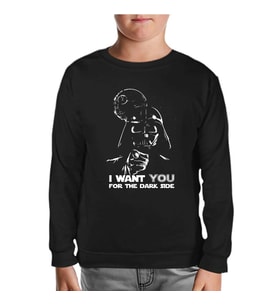 Star Wars - Want You Siyah Çocuk Sweatshirt