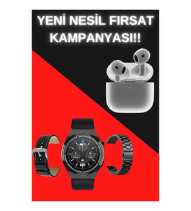 Mey İthalat® Akıllı Saat ve Kulaklık Seti Bildirim Görme Arama Cevaplama ANC Özelliği