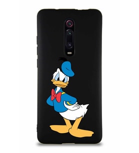 Xiaomi Redmi K20 Pro Soft Premier Kapak Donald Duck-D Tasarımlı Silikon Kılıf - Siyah (Şeffaf)
