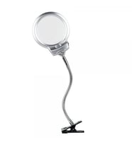 Northcity LED Aydınlatmalı Masaüstü Büyüteç – 2.5x ve 5x Yakınlaştırma, Esnek Kol, Gri