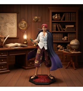 One Piece Shanks Figürü – 25 cm Dekoratif Koleksiyon Biblosu