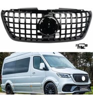 Mercedes Sprinter w907 gtr ön panjur ızgara seti krom-siyah 2019 sonrası