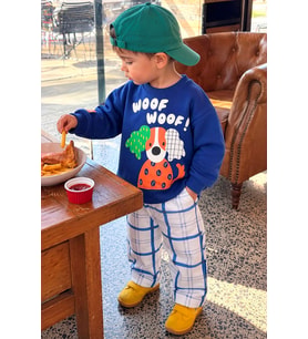 Woof Baskılı Erkek Çocuk Denim Pantolonlu Erkek Çocuk Takım - Mavi
