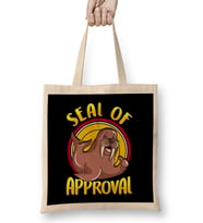 Funny Seal Of Approval Cute Seal Pun Bez Çanta Uzun Saplı