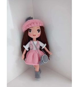 Pink Baby Amigurumi Organik Oyuncak