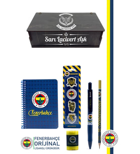Fenerbahçe Orijinal Lisanslı Kalem Kalemtraş Bloknot Silgi Hediyelik Set (Sarı)