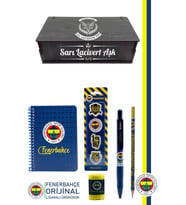 Fenerbahçe Orijinal Lisanslı Kalem Kalemtraş Bloknot Silgi Hediyelik Set (Sarı)