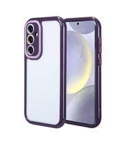 Skyarc Samsung Galaxy S24 Kılıf Kamera Korumalı Renkli Kenar ve Çerçeve Tasarımlı Vitamin Kapak (Mor)