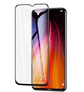 Xiaomi Redmi Note 8 Kenarı Kırılmaya Dayanıklı Cam Ekran Koruyucu (Siyah)