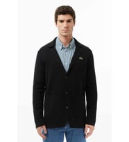 Lacoste Men's Classic Fit V Neck Cardigan Erkek Classic Fit V Yaka Triko Hırka Ceket Siyah