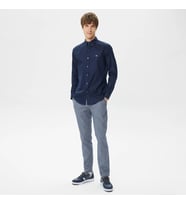 Lacoste Erkek Slim Fit Düğmeli Yaka Lacivert Gömlek