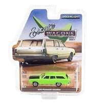 Greenlight Estate Wagons Series 7 1/64 1970 Plymouth Satellite Yeşil Model Araba