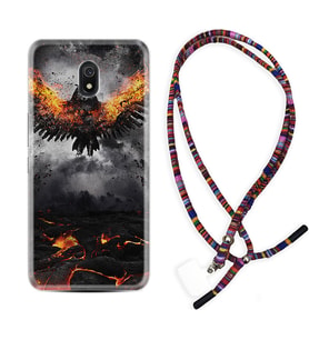 Xiaomi Redmi 8A 8 Pro 9C 9T 10C 11T Pro Kılıf Boyun Asklı Rasta Silikon Ateş Kartalı 1766