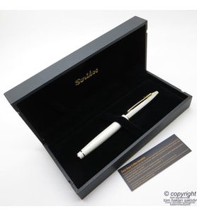 Scrikss Special İsme Özel Gold Krom Beyaz Ahşap Kutulu Roller Kalem Set