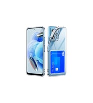 Xiaomi Redmi Note 12 5G Kılıf Kart Bölmeli Şeffaf Silikon Kartlıklı