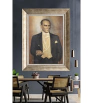 Gümüş Çerçeveli Atatürk Tablo za448