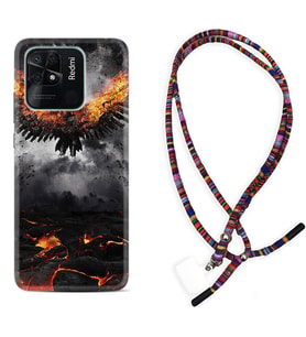 Xiaomi Redmi Note 7 8 9 Pro 10 2022 10 Pro 10S Kılıf Boyun Asklı Rasta Silikon Ateş Kartalı 1766
