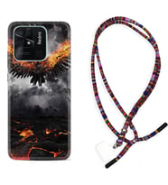 Xiaomi Redmi Note 7 8 9 Pro 10 2022 10 Pro 10S Kılıf Boyun Asklı Rasta Silikon Ateş Kartalı 1766
