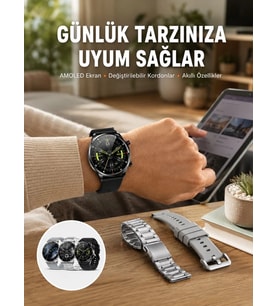 Northcity Akıllı Saat Bluetooth Cevaplayıcı - Yeni Nesil Pil Ömrü ve Spor Takibi