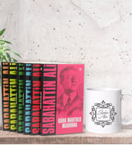 BK Gift Kişiye Özel İsimli Kupa Bardak ve Sabahattin Ali Serisi(6 Kitap) Hediye Seti