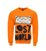Oranj Baskılı Desenli Bisiklet Yaka Sweatshirt - Wessi (Turuncu)