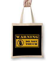 Warning Do Not Touch Bez Çanta Uzun Saplı