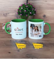 Eczane Teknikeri Kupa Bardak Yeşil Fotoğraflı Tıp Bayramı Hediyesi